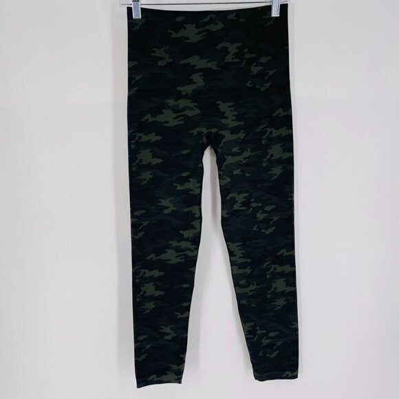Spanx Sz XL Green Camo Look At Me Now Seamless High Waist Ankle Length Leggings - Picture 4 of 4